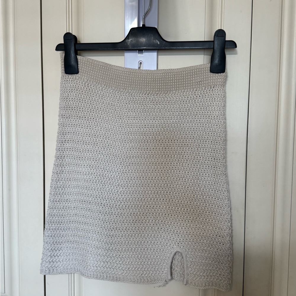 SHEIN Cream Knit Skirt & Top set